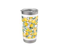 Amalfi Lemon Italian Preppy Cute Girl Summer Pattern Gobelet isotherme en acier inoxydable double paroi