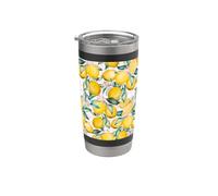 Amalfi Lemon Italian Preppy Cute Girl Summer Pattern Gobelet isotherme en acier inoxydable double paroi