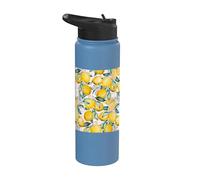 Amalfi Lemon Italian Preppy Cute Girl Summer Pattern Stainless Steel Insulated Water Bottle