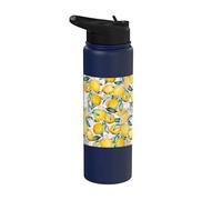 Amalfi Lemon Italian Preppy Cute Girl Summer Pattern Stainless Steel Insulated Water Bottle