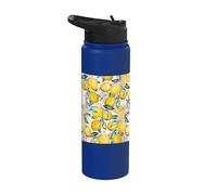 Amalfi Lemon Italian Summer Girl Preppy Pattern Stainless Steel Insulated Water Bottle