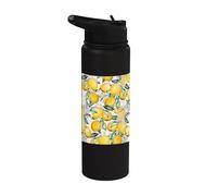 Amalfi Lemon Italian Summer Girl Preppy Pattern Stainless Steel Insulated Water Bottle