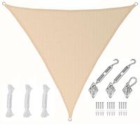 AMANKA 2x2x2 Voile d'Ombrage Triangulaire Respirante - Toile de Jardin UV avec Fixation Acier INOX