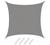AMANKA 5x5 Voile d'Ombrage Rectangulaire - 90% UV Protection - Toile d'Ombrage Perméable - Toile Pergola - Voiles d'Ombrage pour Patio Bache d'Ombrage - Parasol Toile Perméable Protege Soleil Terrasse