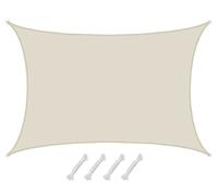 AMANKA 6x5 Voile d'Ombrage Rectangulaire - 98% UV Protection - Toile d'Ombrage Imperméable Toile Pergola Voiles d'Ombrage pour Patio Bache d'Ombrage - Parasol Toile Imperméable Protege Soleil Terrasse
