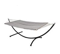 AMANKA Double Hamac avec Support à 120 kg - 200x120 Structure Extérieure en Métal - Cadre pour Jardin
