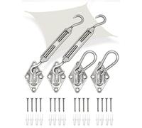 AMANKA Fixation Toile Ombrage Carrée - Kit pour Voile Solaire - Attache Protection Soleil