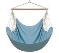 AMANKA Hamac XXL pour Toute la Famille Poids Max. supporté 150 kg siège de Toile Suspendue 190x140cm 100% Coton Hamac pour Le Jardin pour la Sieste Couleur Bleu Pacifique