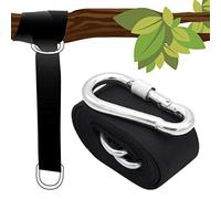 AMANKA Kit pour Suspendre Une balancelle 150kg à Un Arbre 1x Sangle 300x5cm Noir