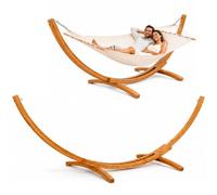 AMANKA Support Hamac Bois 325 cm Double Pied Intérieur-Extérieur 2 Places