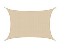 AMANKA Voile d'ombrage en PE-HD Toile quadrangulaire de Jardin 4x6m pour Faire Ombre Couverture Respirant perméable Crème