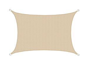 AMANKA Voile d'ombrage en PE-HD Toile quadrangulaire de Jardin 4x6m pour Faire Ombre Couverture Respirant perméable Crème