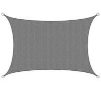 AMANKA Voile d'ombrage UV - 3x2m HDPE Rectangulaire Protection Solaire Toile de Jardin Balcon Gris