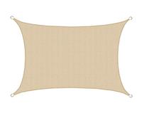 AMANKA Voile d'ombrage UV - 3x5m HDPE Rectangulaire Protection Solaire Toile de Jardin Balcon Beige