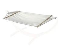 AMANKA XXL grand Hamac familial à deux places 200x120 avec barres en bois Beige Beige G