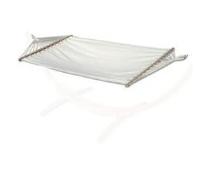 AMANKA XXL grand Hamac familial à deux places 200x120 avec barres en bois Beige Beige G