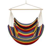 AMANKA XXL Siège Suspendu en Toile 185x130cm hamac pour s'asseoir Arc-en-Ciel