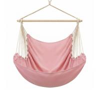 AMANKA XXL Siège Suspendu en toile de coton 185x130cm hamac pour s'asseoir Rose