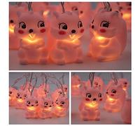 Amants01 Guirlande lumineuse 1,8 m avec 10 LED en forme d'écureuil, alimentée par piles pour fête à la maison, chambre d'enfant, chambre d'enfant, crèche, bibliothèque ou toute décoration de fête