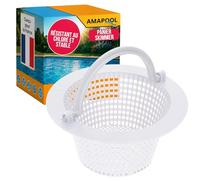 Amapool Panier de Skimmer 16 cm diamètre - Panier de Remplacement pour Piscine - préfiltre Bassin Tamis - avec poignée pour Retrait Facile - résistant au Chlore et Robuste