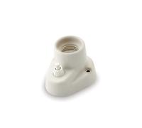 AMARCORDS - Appliques en porcelaine avec bouton, prise E27, base avec interrupteur, douille vintage de couleur BLANC MAT