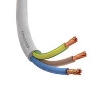 Amarcords - Câble électrique tripolaire section 3x1mm, couleur: BLANC. Câble d'alimentation rond type H05VV-F, 50 mètres