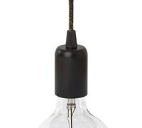 AMARCORDS - Douille de lampe E27 vintage retro edison métal pour suspension. Finition de style industriel NOIR