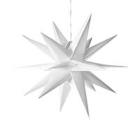 AMARE Étoile extérieure LED 3D blanche env. 57 x 48 x 44 cm (l x H x P), homologuée CE + GS pour l'intérieur et l'extérieur, avec minuteur, 9700-1001-04, 57 cm - Alimentation secteur