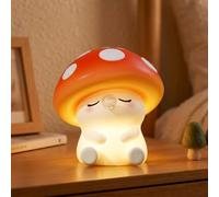 Amaredom Veilleuse Enfant Champignon Rechargeable Dimmable Pour Bébé | Silicone Souple, LED Rechargeable, Lumière Dimmable, Minuterie Intégrée, Design Champignon, Chambre Bébé