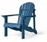 AMATA Fauteuil Adirondack en pin massif, chaise de jardin – bleu azur