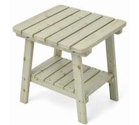 AMATA Table d'appoint de jardin Adirondack en pin massif – vert eucalyptus