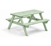 AMATA Table pique-nique enfant Maxi en pin massif, 4 places – vert pastel