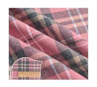 AMateschitz Tissu en Coton Carreaux Tartan en 100% Coton Motif à Carreaux Étoffe de Noël Plaid Tissu en Packs Patchwork Carrés Meterware pour Couture Quilt DIY Rose Clair 1M*150CM