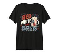 Amateur de bière Patriotique Rouge et Blanc T-Shirt Haut de Gamme
