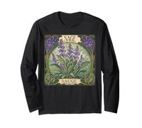 Amateur de Plantes botaniques de Sauge Art Nouveau Manche Longue