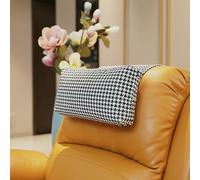 AmazeCov Coussin de tête antidérapant pour fauteuil inclinable - Coussin de soutien du cou avec housse en velours pour soulager la douleur à la maison, au bureau et en voyage (pied-de-poule)