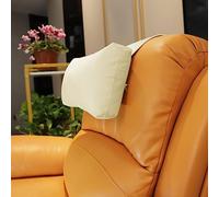 AmazeCov Coussin de tête antidérapant pour fauteuil inclinable, coussin de soutien du cou avec housse en velours pour soulager la douleur à la maison, au bureau et en voyage (ivoire)