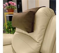 AmazeCov Oreiller de tête de fauteuil relax en velours avec base antidérapante - Support cervical réglable pour soulagement de la douleur à la maison, au bureau et en voyage (Marron)
