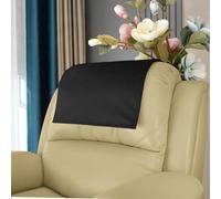 AmazeCov Protection d'appui-tête inclinable en velours doux antidérapant pour chaise inclinable, housse d'appui-tête pour canapé, siège de théâtre, chaise de maison et de bureau, 43,2 x 68,6 cm, noir