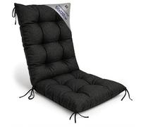 Amazinggirl Coussin Chaise Jardin Dossier Haut 50x120 cm - Matelas Siège Extérieur Mobilier Confort Imperméable Rembourrage Épais Protection Graphite Lin écologique Terrasse Bain Soleil