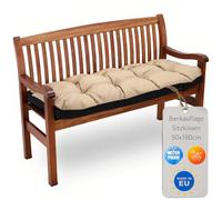 Amazinggirl Coussin de Banc Exterieur 180x50 cm pour Salon de Jardin & Balancelle - Coussin Banc Banquette Assise Intérieur Coussins de Jardin Extérieur Galette Interieur Beige