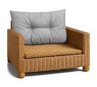 Amazinggirl Coussin extérieur Salon Jardin Coussin de Dossier 40x50 cm - Lounge pour Meubles rotin Fauteuil Banc Balcon terrasse - déperlant matelassé Robuste épais Moelleux Confortable Gris Clair
