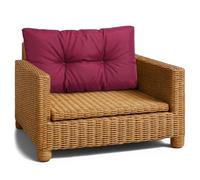 Amazinggirl Coussin extérieur Salon Jardin Coussin de Dossier 40x50 cm - Lounge pour Meubles rotin Fauteuil Banc Balcon terrasse - déperlant matelassé Robuste épais Moelleux Confortable Bordeaux