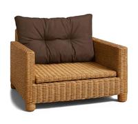 Amazinggirl Coussin extérieur Salon Jardin Coussin de Dossier 40x50 cm - Lounge pour Meubles rotin Fauteuil Banc Balcon terrasse - déperlant matelassé Robuste épais Moelleux Confortable Marron