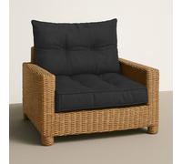 Amazinggirl Coussin extérieur Salon Jardin Coussin de Dossier 40x60 cm - Lounge pour Meubles rotin Fauteuil Banc Balcon terrasse - déperlant matelassé Robuste épais Moelleux Confortable Graphite