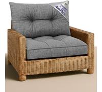 Amazinggirl Coussin extérieur Salon Jardin Coussin de Dossier 40x70 cm - Lounge pour Meubles rotin Fauteuil Banc Balcon terrasse - déperlant matelassé Robuste épais Moelleux Confortable Gris