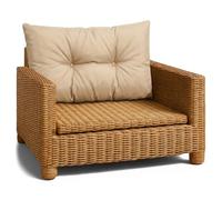 Amazinggirl Coussin extérieur Salon Jardin Coussin de Dossier 40x70 cm - Lounge pour Meubles rotin Fauteuil Banc Balcon terrasse - déperlant matelassé Robuste épais Moelleux Confortable Beige