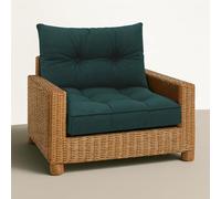 Amazinggirl Coussin Lounge Mobilier Jardin Coussin de siège 60x60 cm - Dossier Rattan Idéal pour Balcon terrasse Salon extérieur Confort Durable Coussins épais Vert