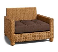 Amazinggirl Coussin extérieur Salon Jardin Coussin de siège 70x70 cm - Lounge pour Meubles rotin Fauteuil Banc Balcon terrasse - déperlant matelassé Robuste épais Moelleux Confortable Marron