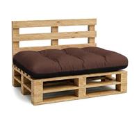 Amazinggirl Coussin Palette de Jardin Coussin d'assise 120 x 80 cm - Coussins Exterieur et Interieur Gros Oreiller pour d'assise canapé Banc Balcon Banquette et terrasse 120 x 80 Brun